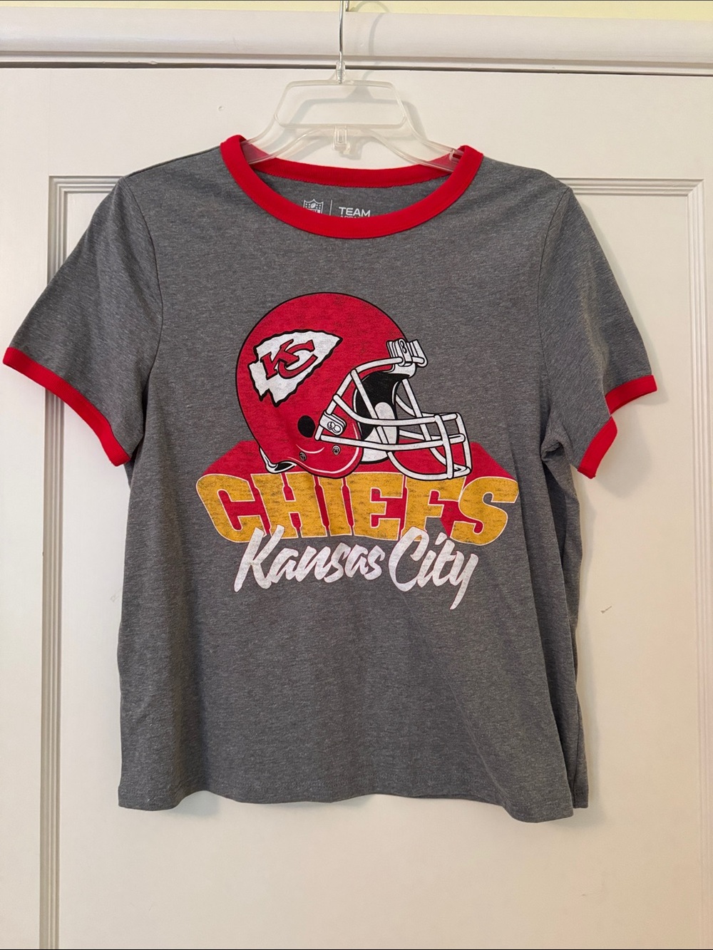 NFL Kansas City Chiefs Crew Neck Ringer T-Shirt